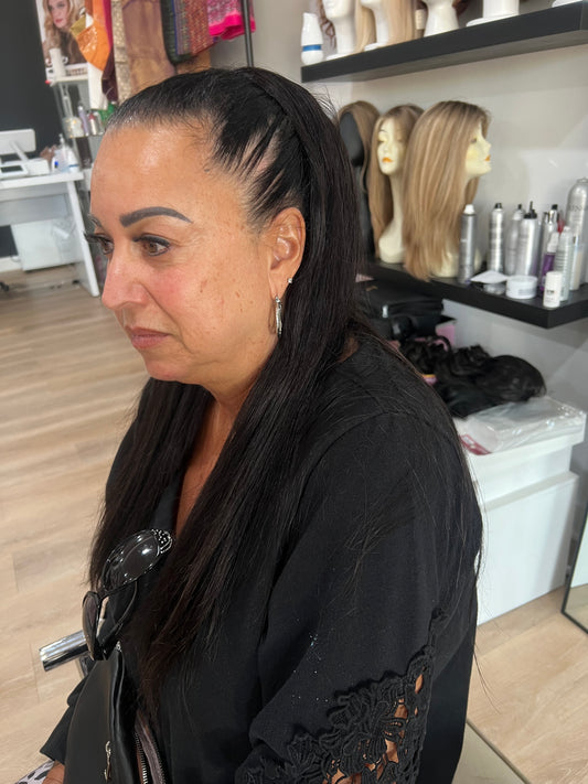 Human hair 26” half wig/ponytail