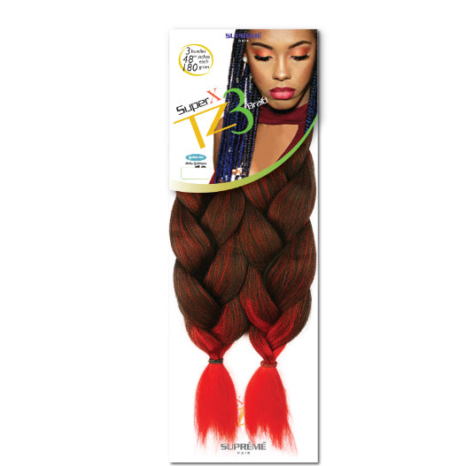 SUPER X TZ3
BRAID
(TEASED 3
BUNDLES/ PACK)