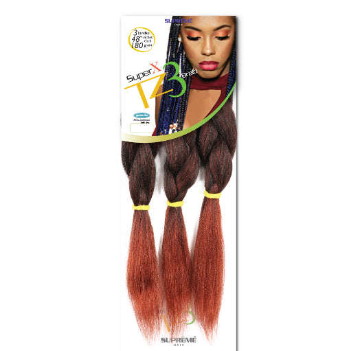 SUPER X TZ3
BRAID
(TEASED 3
BUNDLES/ PACK)