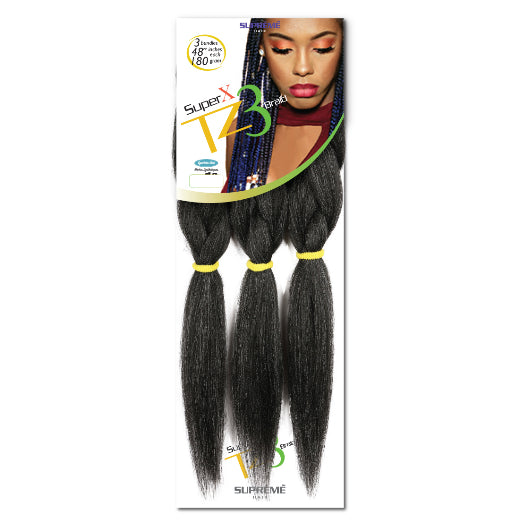 SUPER X TZ3
BRAID
(TEASED 3
BUNDLES/ PACK)